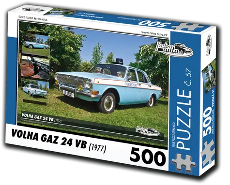 RETRO-AUTA Puzzle č. 57 Volga Gaz 24 VB (1977) / 500 dielikov / 48 × 36 cm