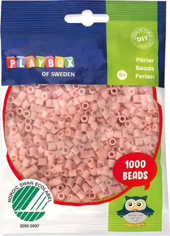 PLAYBOX Zažehľovacie korálky broskyňové, telové / 1000 ks