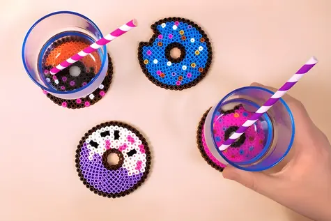 PLAYBOX Podložka pre zažehľovacie korálky kruh / Priehľadná / O 8 cm