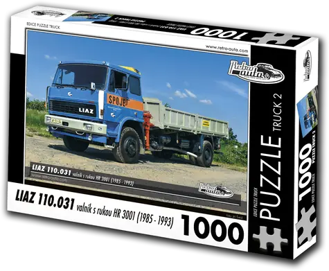 RETRO-AUTA Puzzle TRUCK č.2 Liaz 110.031 Korba s rukou HR 3001 (1985-1993) / 1000 dielikov