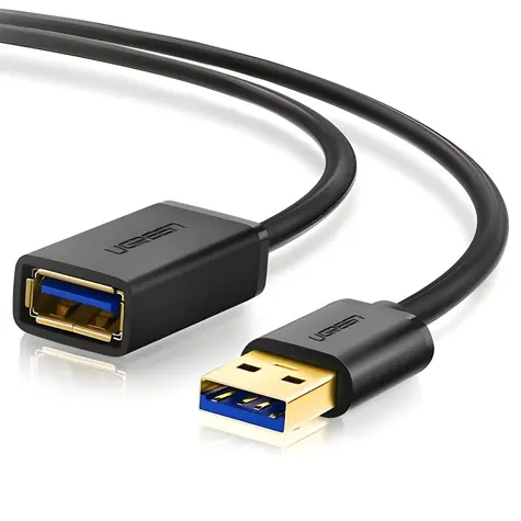 Ugreen US129 čierna / Predlžovací kábel / USB-A (M) - USB-A (F) / USB 3.0 / 2 m / 5 Gbit/s