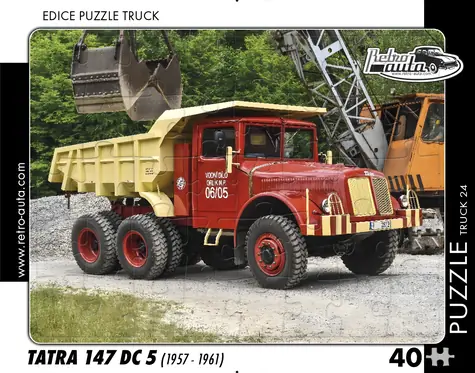 RETRO-AUTA Puzzle TRUCK č.24 Tatra 147 DC 5 (1957-1961) / 40 dielikov / 32 x 24 cm