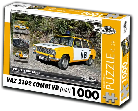 RETRO-AUTA Puzzle č. 29 Väz 2102 Combi VB (1981) / 1000 dielikov / 66 × 47 cm