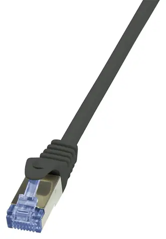 LogiLink CAT6a čierna / Patch kábel / S/FTP / LSZH / 1,5 m