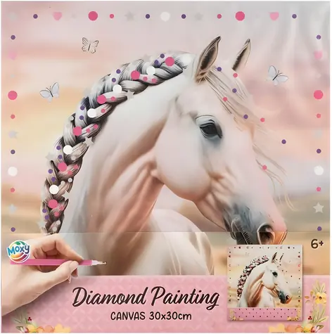 MOXY Diamantové maľovanie Horse Collection / 30x30 cm / od 6 rokov