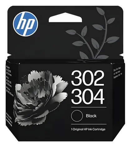 HP 302/304 čierna / Atramentová cartridge / originálna / DeskJet 2620, 2630, 3750 / 120 strán