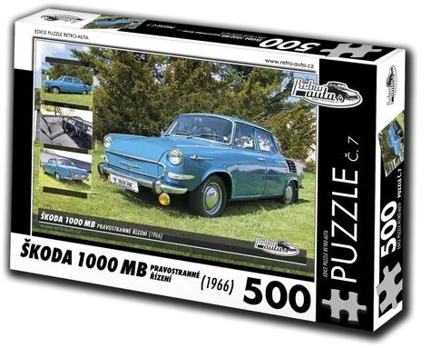 RETRO-AUTA Puzzle č. 7 Škoda 1000 MB (1966) / 500 dielikov / 48 x 36 cm