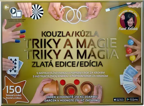 SPARKYS Škola kúziel Zlatá edícia / Kúzelnícka súprava / 150 kúziel a trikov