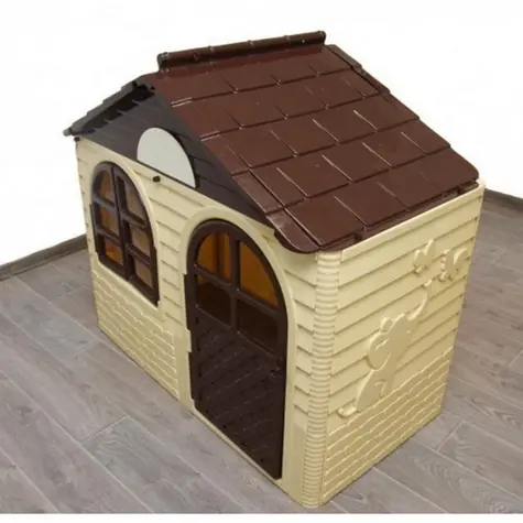 DOLONI Detský záhradný domček béžovo-hnedý (malý) / od 1,5 roka