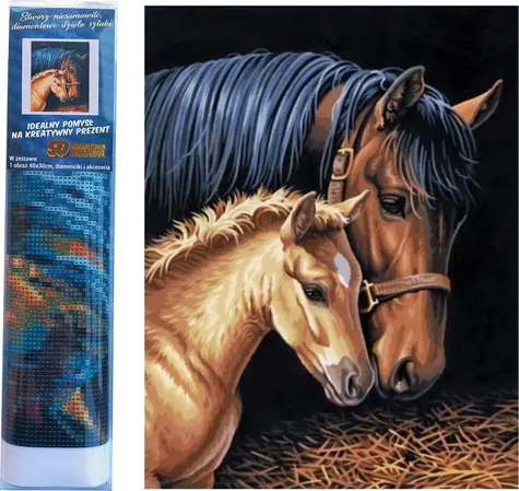 Norimpex Diamantové maľovanie Kobyla so žriebäťom / 30x40 cm