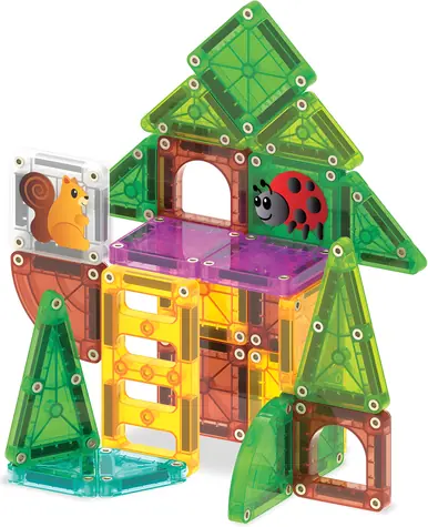 MAGNA-TILES Magnetická stavebnica microMAGS Stromový dom / Cestovná súprava / 24 dielikov