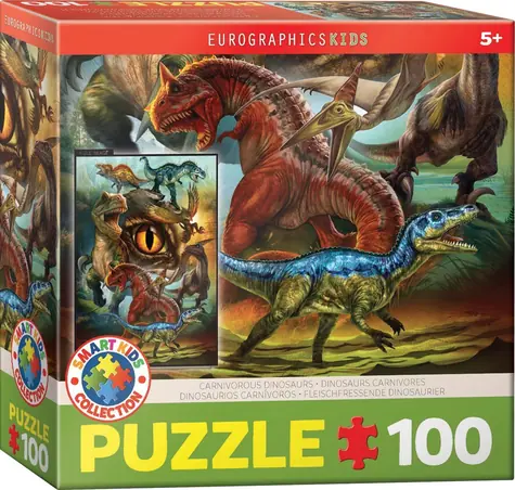 EUROGRAPHICS Puzzle Mäsožraví dinosaury / 100 dielikov / od 5 rokov / 33 x 48,3 cm