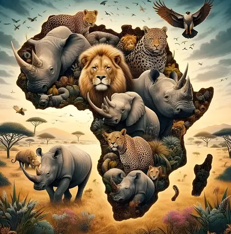 Norimpex Diamantové maľovanie Afrika / 30x40 cm