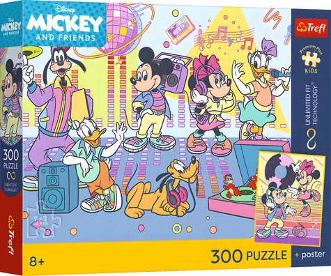 Trefl Puzzle Premium PLUS Kids Mickey Mouse: Úžasné dobrodružstvo / 300 dielikov / 60 x 40 cm / FSC
