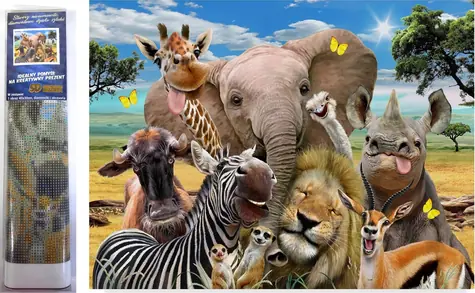 Norimpex Diamantové maľovanie Safari selfie / 30x40 cm