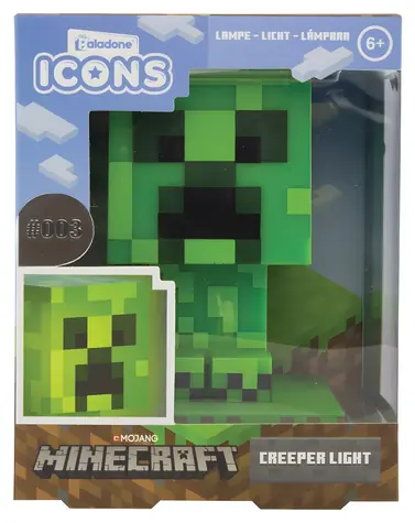 Paladone Creeper Icon Light Minecraft / Stolová lampa / 3x AAA batérie