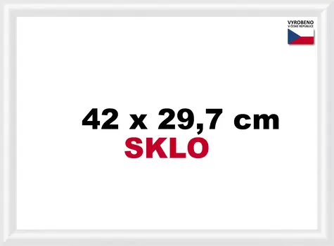 BFHM Rám na puzzle 42x29,7 cm A3 biely / Plastový / Sklo 2 mm / Výška profilu 21 mm