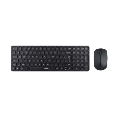 Rapoo 9310M tmavo šedá / Bezdrôtová sada klávesnice a myši / 2,4 GHz / Bluetooth 4.0 a 5.0 / CZ/SK