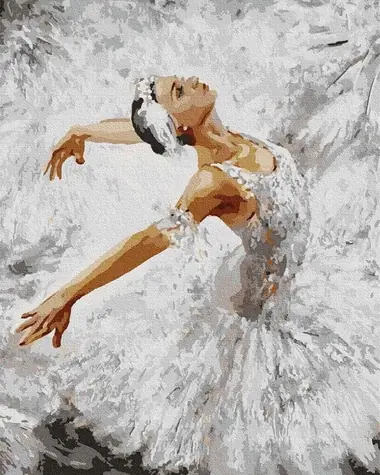 Norimpex Diamantové maľovanie Baletka v bielej / 30x40 cm