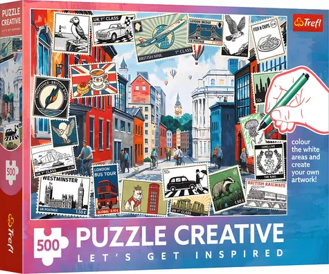 Trefl Puzzle Creative: Pozdravy z Londýna / 500 dielikov / 48 x 34 cm / Deti a dospelí