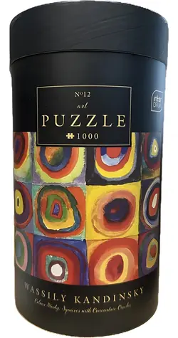 INTERDRUK Puzzle Art 12: Farebná štúdia: Štvorce so sústrednými kruhmi / 1000 dielikov