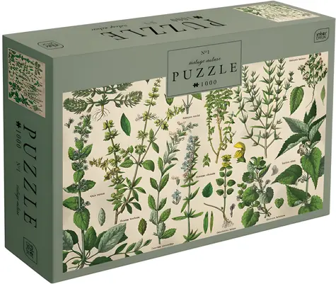 INTERDRUK Puzzle Vintage Nature 1: Bylinky / 1000 dielikov / 67 × 48 cm
