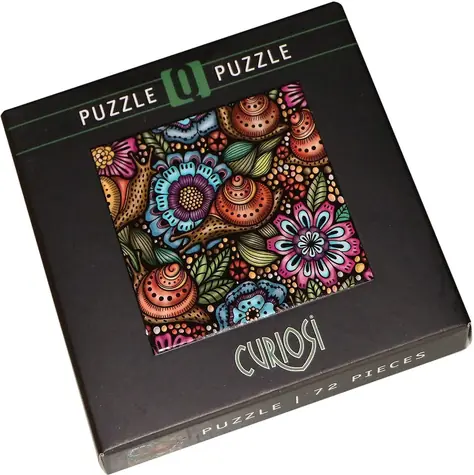 CURIOSI Štvorcové puzzle Q Life: Slimáky na kvetoch / 72 dielikov / 12,5 × 12,5 cm