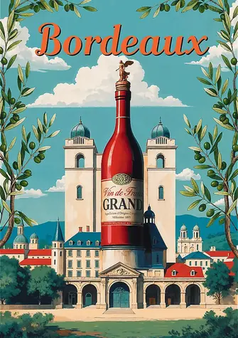 Trefl Puzzle Premium PLUS Vintage Posters: Bordeaux, Francúzsko / 1000 dielikov / 68,3 x 48 cm