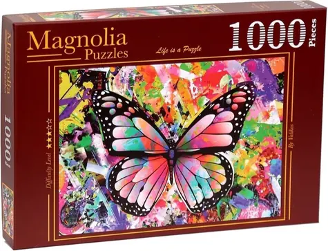MAGNOLIA Puzzle Farebný motýľ / 1000 dielikov / 68 x 48 cm