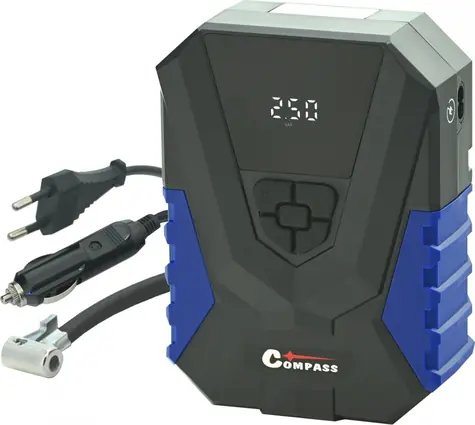 Compass SPACE / Kompresor 12V/230V / digitálny displej / Auto-stop / LED + SOS