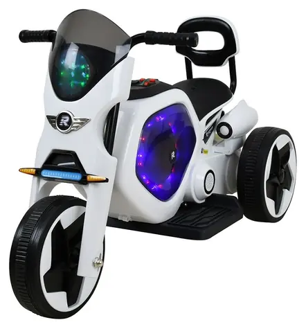 RACCEWAY® Detská elektrická trojkolka biela / Trojkolka / 6V 25W / 2,5-3,5 km/h / nosnosť 25 kg / od 3 rokov
