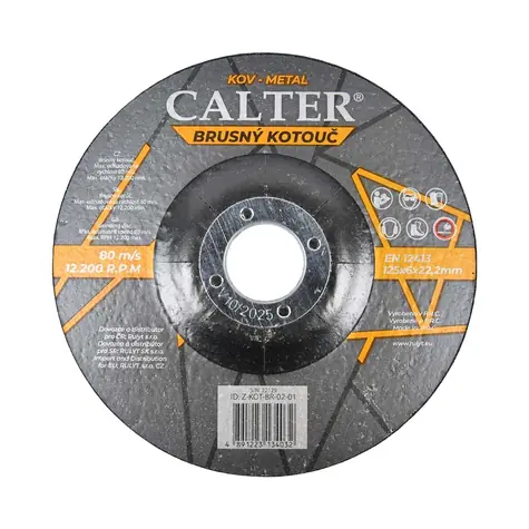 RULYT CALTER / Brúsny kotúč / 125 × 6 × 22,2 mm