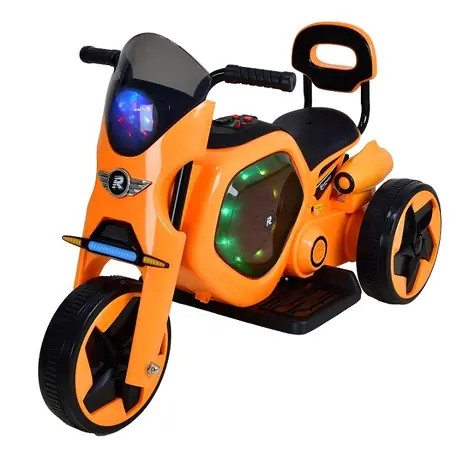 RACCEWAY® Detská elektrická trojkolka oranžová / Trojkolka / 6V 25W / nosnosť 25 kg / od 3 rokov