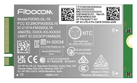 HP WWAN modul 4G LTE-A Pro Cat16 / WWAN modul / pre notebooky ProBook, EliteBook, ZBook G11 / 7 g