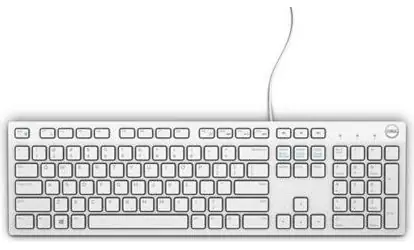 DELL KB216 QuietKey (580-ADEG) biela / Multimediálna klávesnica / US Medzinárodná / QWERTY / USB