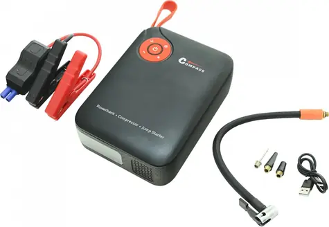 Compass AKU DIGITAL / Autokompresor a štartovací zdroj / powerbanka 7200 mAh / 600 A / USB-C