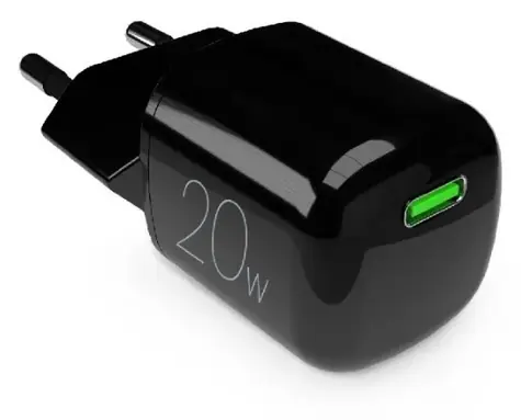 Puro MiniPro čierna / Cestovný adaptér / GaN / USB-C / 20 W
