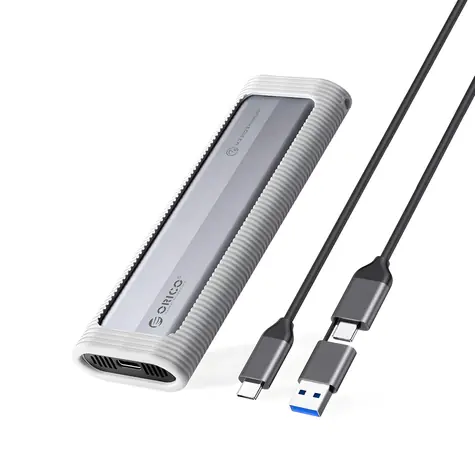 Orico AXM2F-V1 sivá / Box pre M.2 NGFF SSD / USB-C / 5 Gb/s