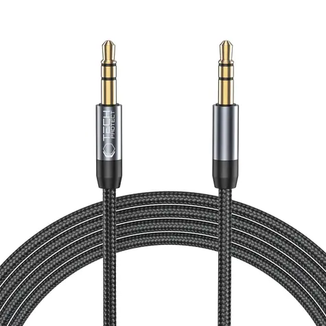 Tech-Protect UltraBoost čierna / Audio kábel / Jack 3.5mm - Jack 3.5mm / 1,5m