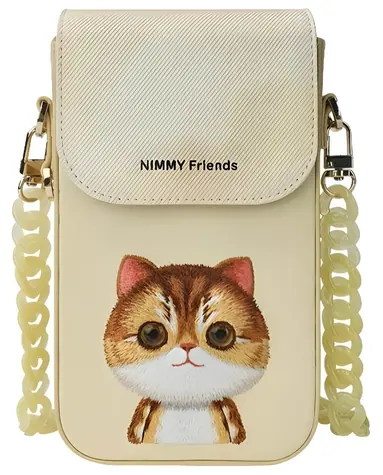 Nimmy Big Eyed Pet 2.0 Mačka zelená / Taška na telefón