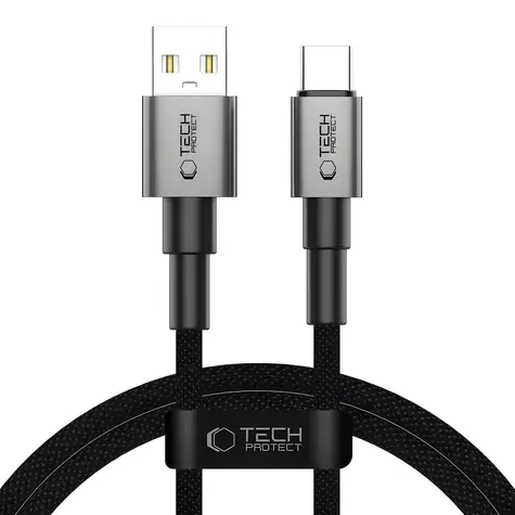 Tech-Protect UltraBoost DNA šedá / Kábel USB-A - USB-C / 15W/3A / 100 cm
