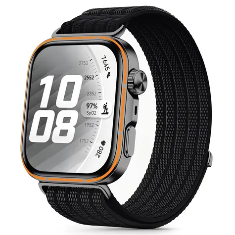 Tech-Protect Nylon Strap čierna / Remienok / Huawei Watch Fit 3/4/4 Pro/5/5 Pro / nylonový