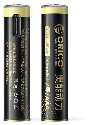 Orico Ener-G EG7C / Nabíjacia batéria AAA / lítiová / 1,5 V / 500mWh / USB-C / 2 ks