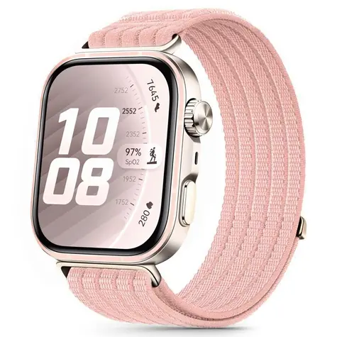 Tech-Protect Nylon Strap ružová / Remienok / Huawei Watch Fit 3/4/4 Pro/5/5 Pro / nylonový