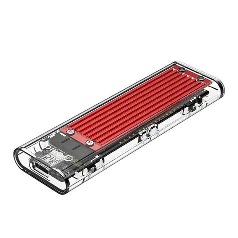 Orico TCM2-C3 červená / Box pre M.2 NVMe SSD / USB-C / 10 Gbit/s
