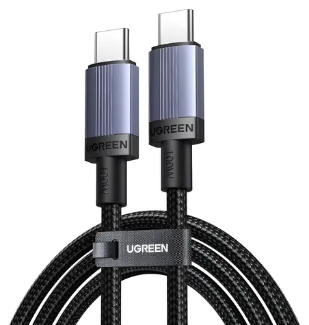 Ugreen Kábel USB-C - USB-C čierna / Nabíjací kábel USB-C - USB-C / PD / 100W / 5A / 1m