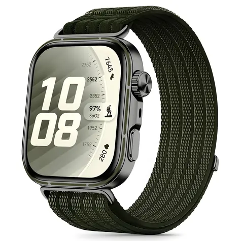 Tech-Protect Nylon Strap zelená / Remienok / Huawei Watch Fit 3/4/4 Pro/5/5 Pro / nylonový