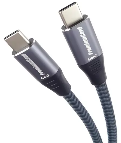PremiumCord kábel USB-C - USB-C / USB 3.2 Gen 2x2 / 5A / 100W / 20 Gbit / s / Bavlnený oplet / 3 m