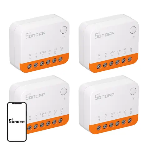 Sonoff MINIR4 Extreme / Šikovný spínač / Wi-Fi / 4 ks