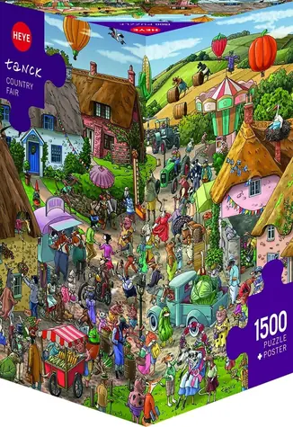 HEYE Puzzle Vidiecky jarmok / 1500 dielikov / 80 x 60 cm